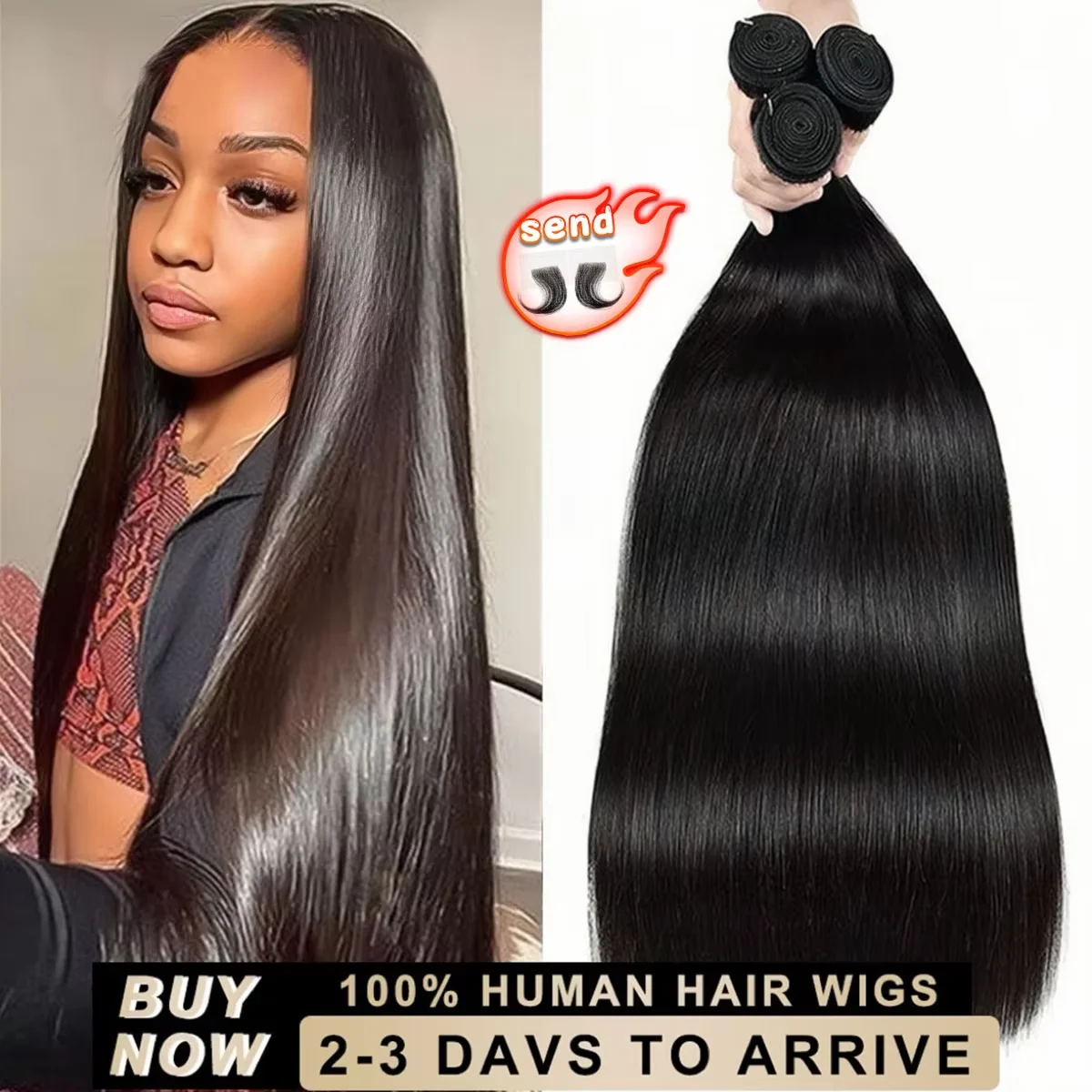 

36, 38, 40 дюймов, прямые пучки человеческих волос, 14A, 4/5/6 шт., бразильские Remy, 100% необработанные необработанные человеческие волосы, плетение пучков