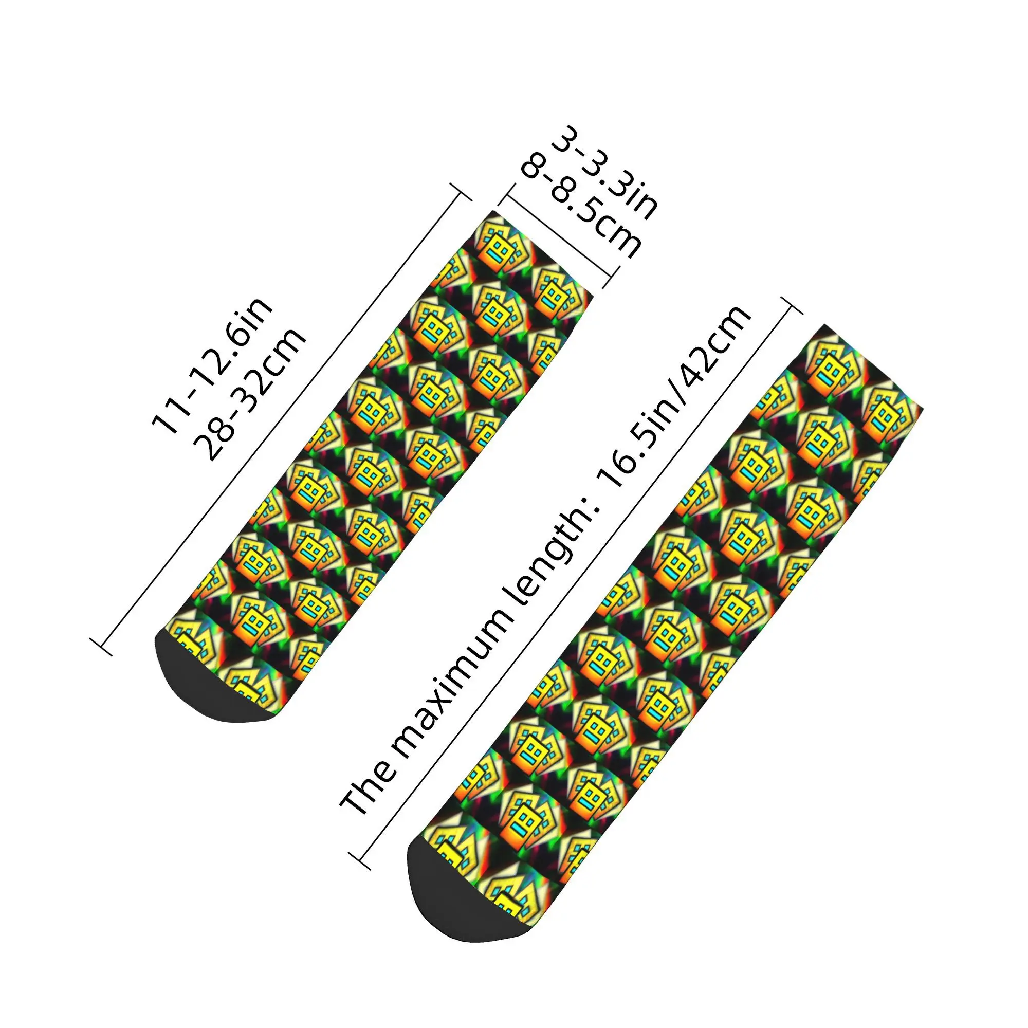 Calcetines de tablero geométrico de videojuegos, medias Harajuku de alta calidad, calcetines para todas las estaciones, accesorios para regalos de Navidad para hombre y mujer