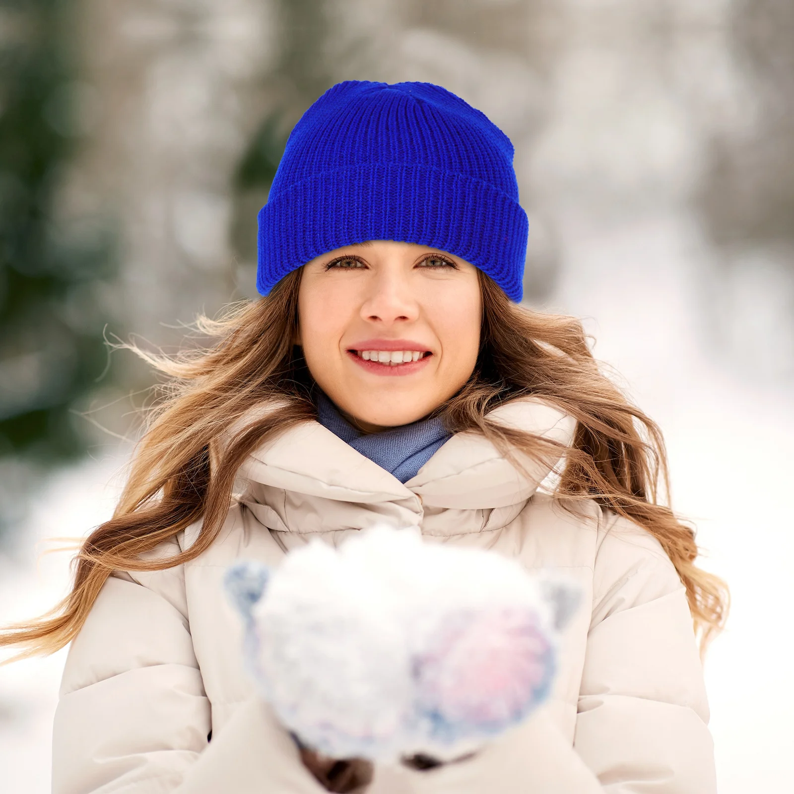 3 قطع قبعة صغيرة عصرية قبعة حياكة شتوية للجنسين قبعة ناعمة دافئة وسميكة مناسبة للأنشطة اليومية الخارجية #4