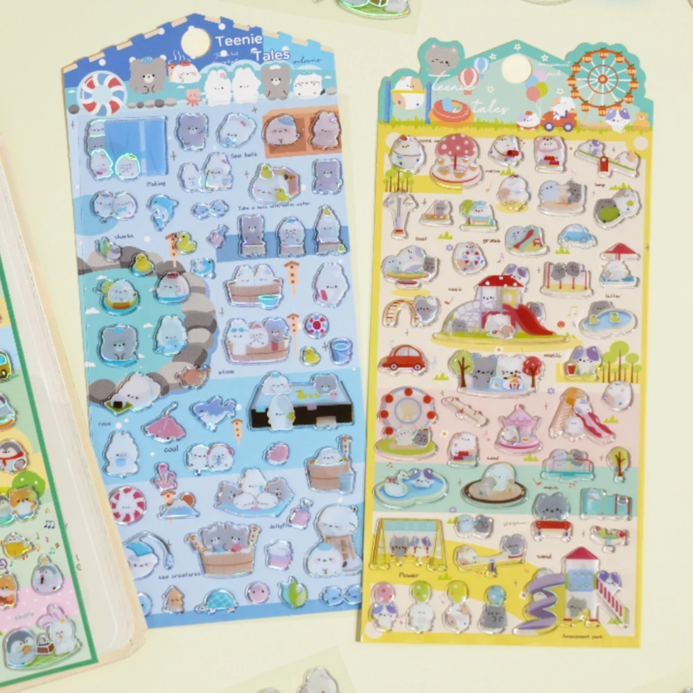 4 قطعة/الوحدة كاندي صغير الكرتون البطريق ملصقات ديكور لتزيين الغرف سكرابوكينغ Diy بها بنفسك المجلات لطيف القرطاسية مذكرات ملصق #5