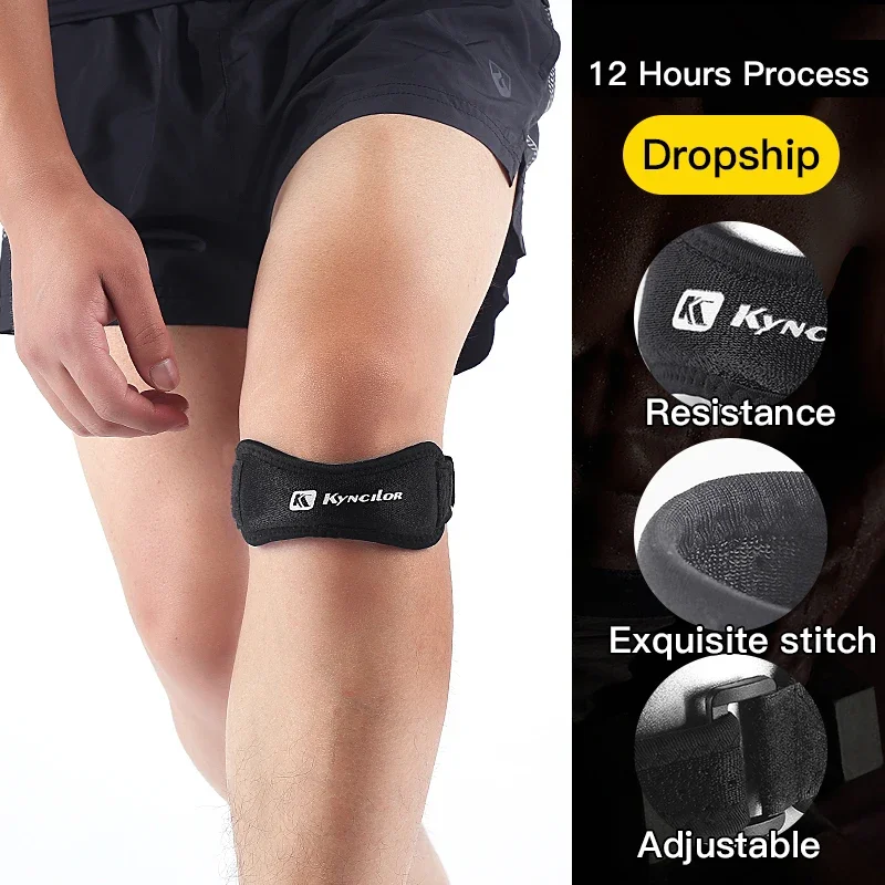 AliExpress 1PC Patella Kneecap Band Adjustable Silica Gel Knee Tendon Strap Protector Knee Pad Running Sports Cycling Gym Knee Support