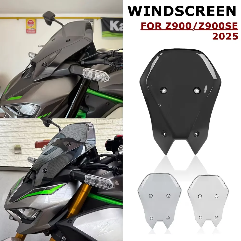 

Z900 Motorcycle Touring Windshield Windscreen For Kawasaki Z 900 SE ABS 2025 Large Tall Visor Wind Deflectors Protection Cover