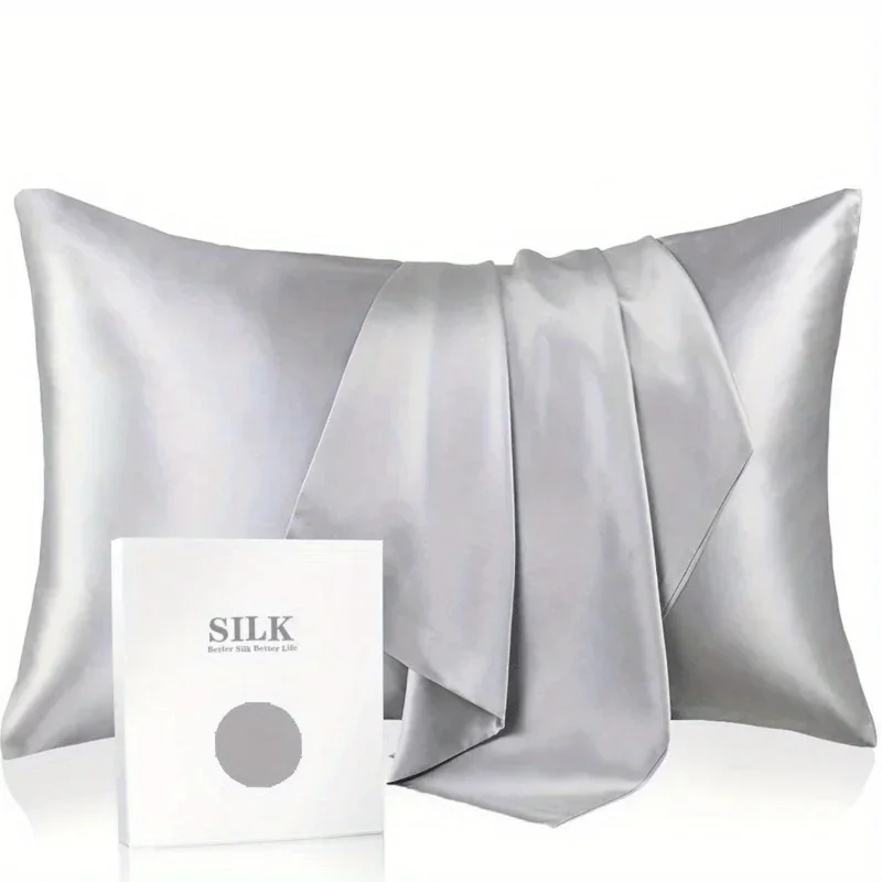1PC Silk Pillowcase for Hair and Skin, Soft Silk Pillow Case Gift Box