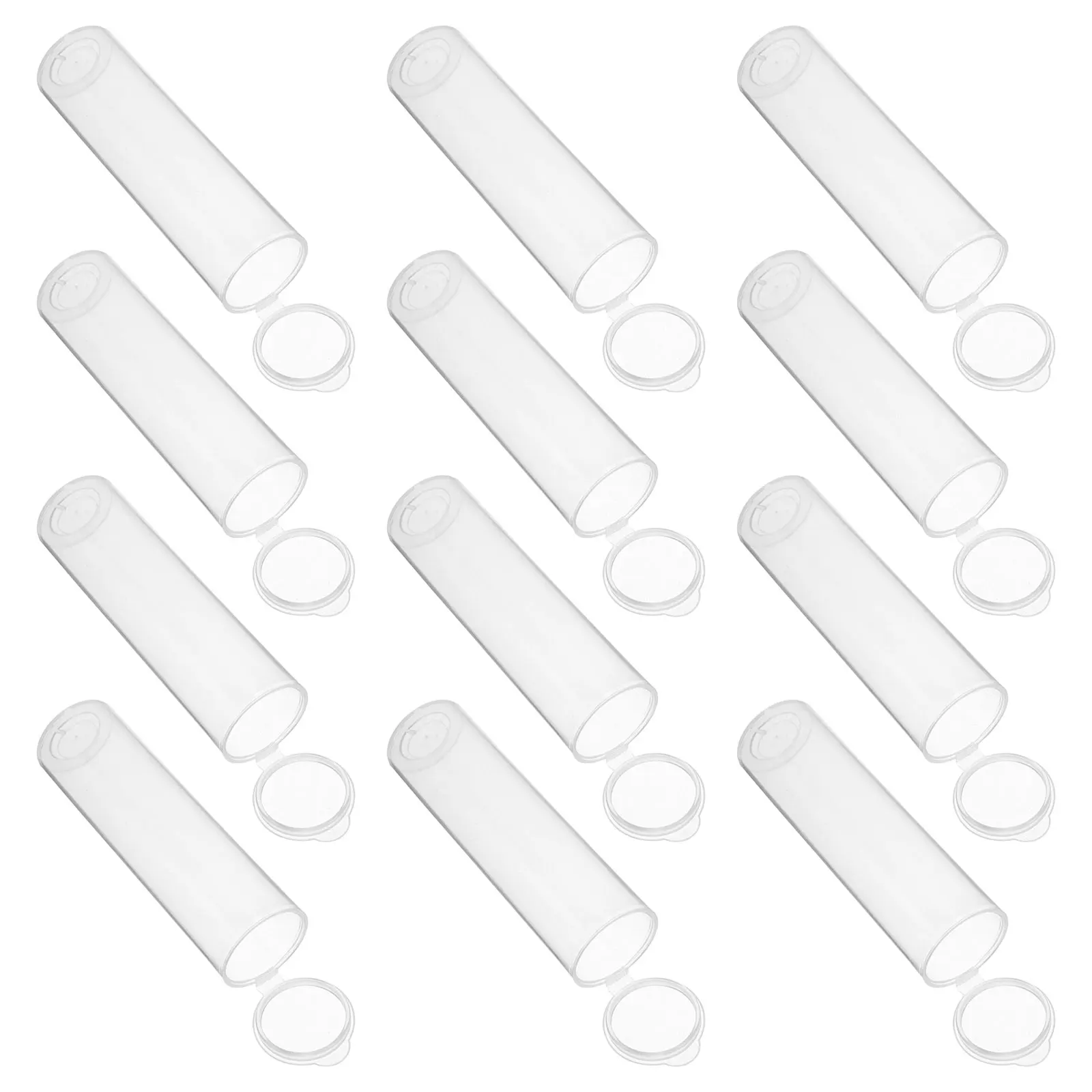 

30 Pcs Flip-top Storage Container Laboratory Containers Clear Tubes with Caps Educational Plastic Pill Transparent Travel