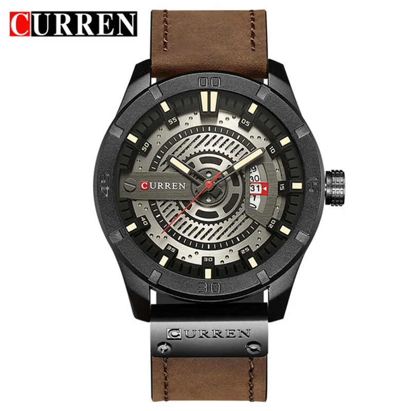 

Curren 8301 New Men Watch Sport Quartz Top Brand Date Luxury Waterproof Wrist Watch Classic business Mens Leather Clock Hands