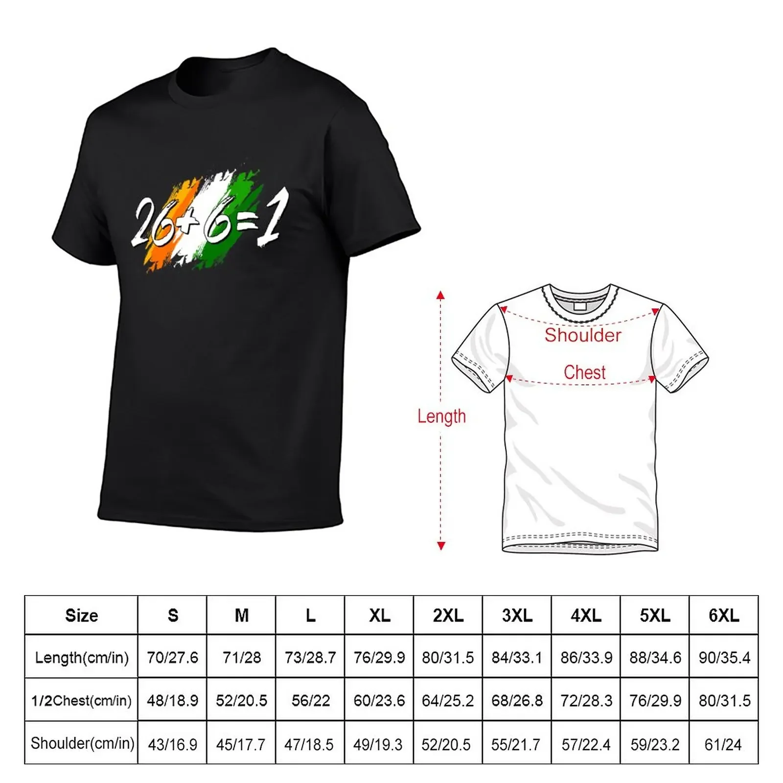 New Unify Ireland Twenty Six Plus Six Equals One - 26+6=1 T-Shirt quick drying shirt Short sleeve tee men graphic t shirts