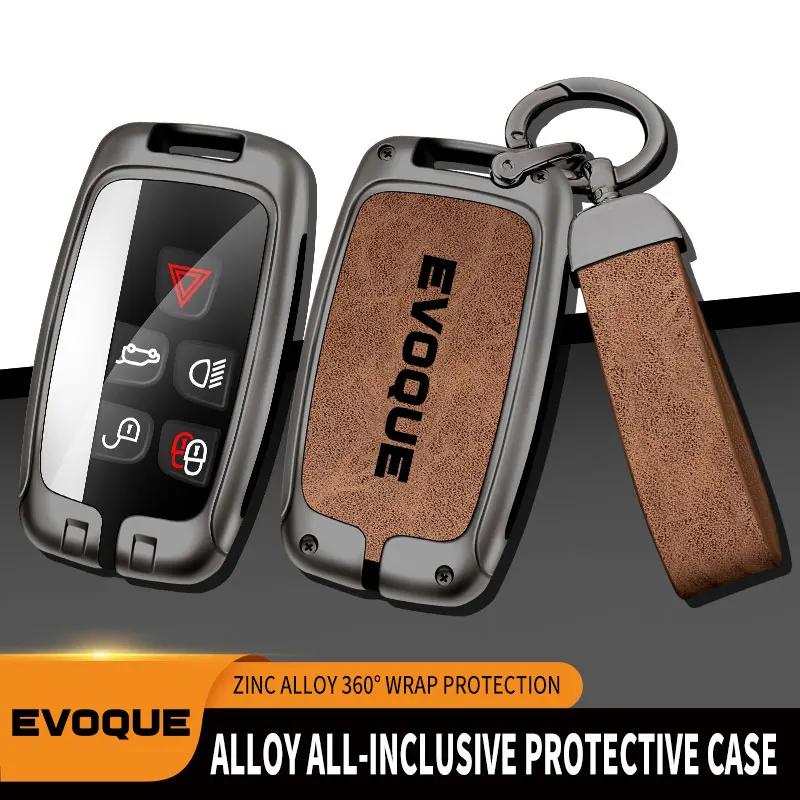 Suitable for Land Rover Evoque zinc alloy car key bag remote protector car keychain remote control button accessories