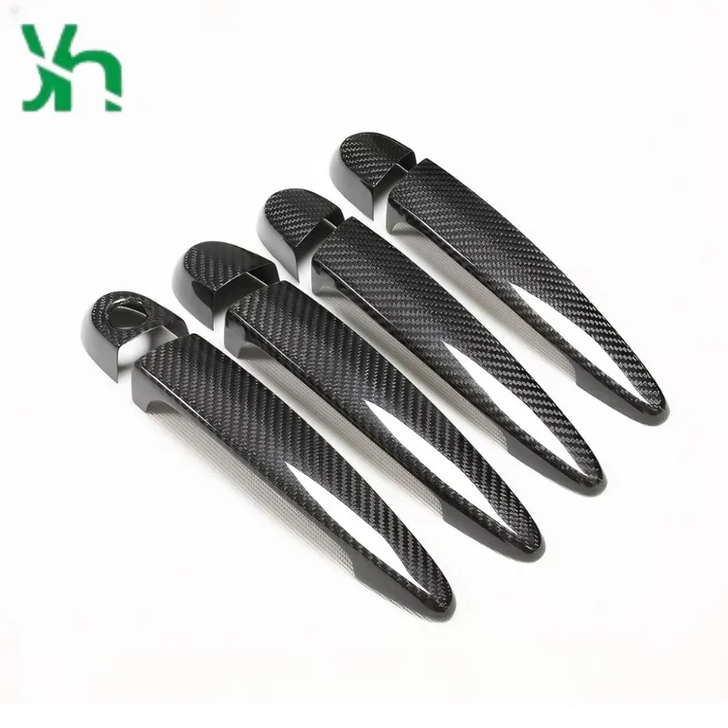 ل BMW E87 F20 F21F23 E90 E92 E93 F30 F33 F34 F32 F33 F36 E84 F25 F26 E70 F80 F82 ألياف الكربون الجافة غطاء مقبض الباب #6