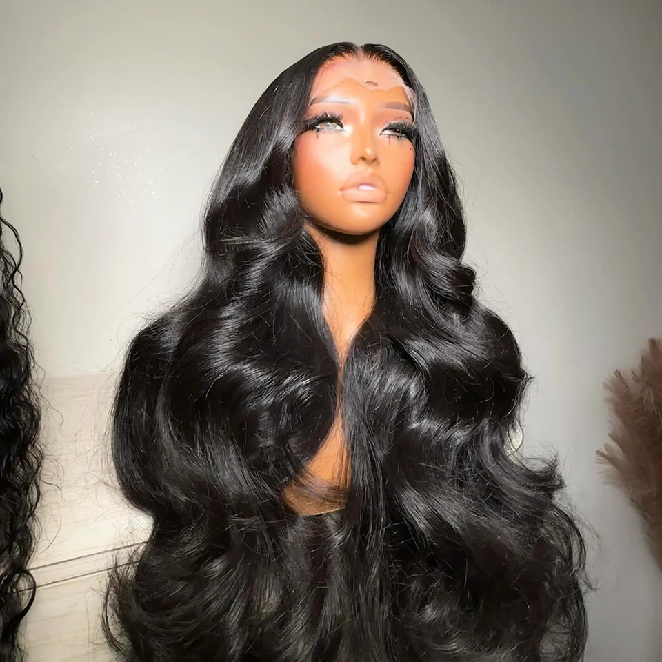 

Charisma 26 "объемная волна синтетический парик фронта шнурка 13x4 кружевные фронтальные парики черные волосы для женщин свободный волнистый парик бесклеевой парик шнурка