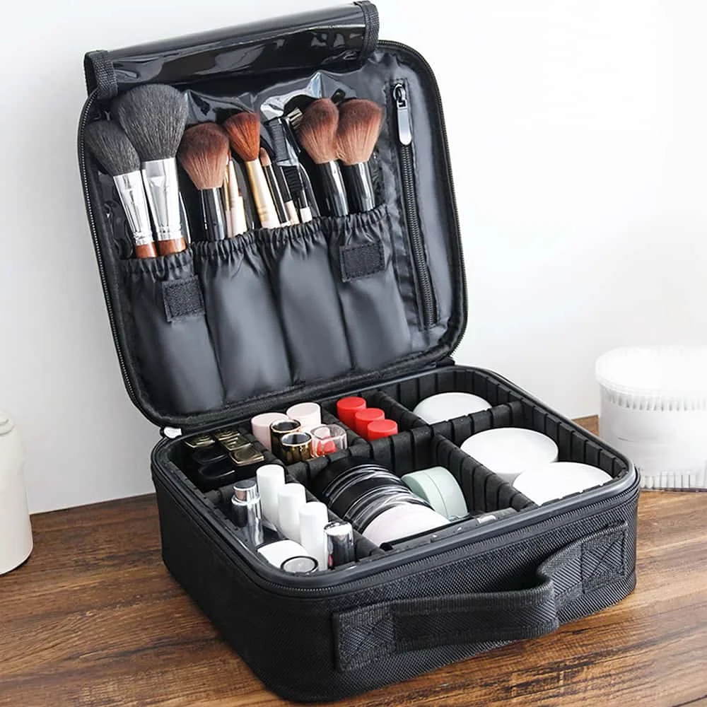 

New Women Makeup Bag Travel Waterproof Necessary Beauty Brush Embroidery Tool Storage Cosmetic Case Professional Makeup Box