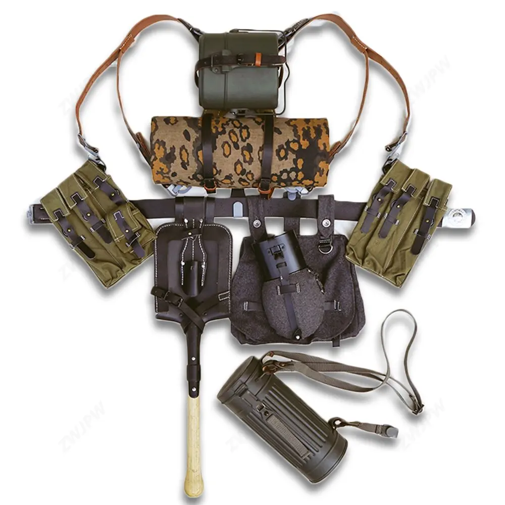 

WW2 WWII EQUIPMENT MP40/P38 CANVAS FIELD GEAR PACKAGE EQUIPMENT COMBINATION