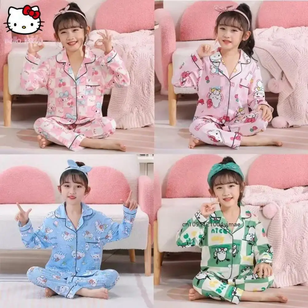

New Sanrio Children Autumn Pajama Sets Girl Sleepwear Winter Kawaii Anime Kids Pijamas Boy Homewear Clothes Cartoon Loungewear