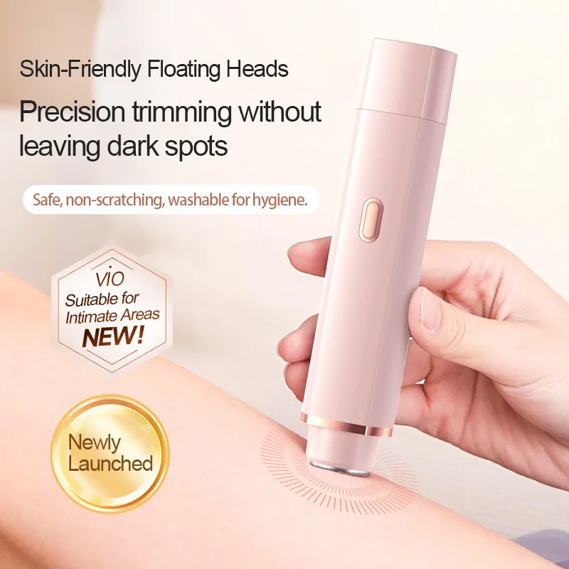 

Compact and Portable Women's Hair Trimmer Dual-Head 2-in-1 Electric Shaver for Pubic Hair, Armpits, and Private Hair Removal