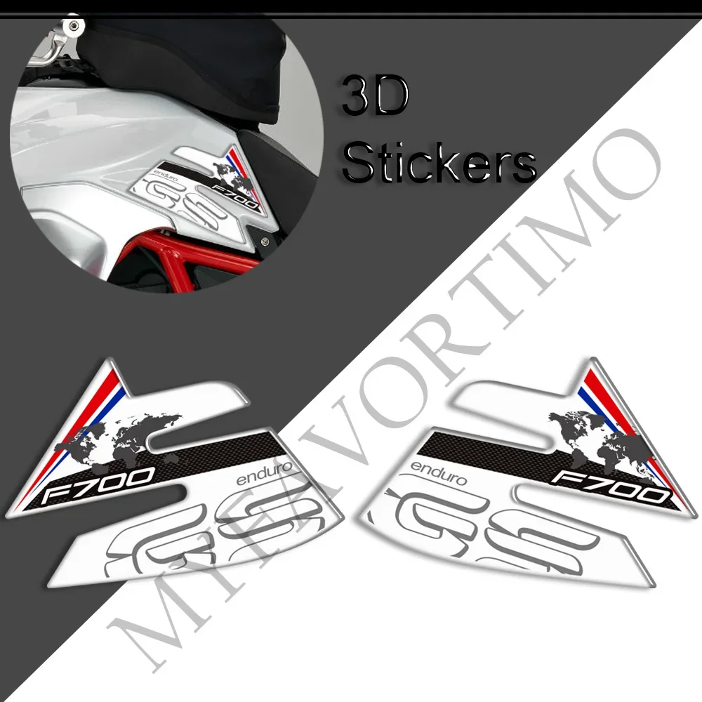 Motorcycle For BMW F700GS F700 F 700 GS Tank Pad Side Grips Gas Fuel Oil Kit Knee Stickers Decals Protector