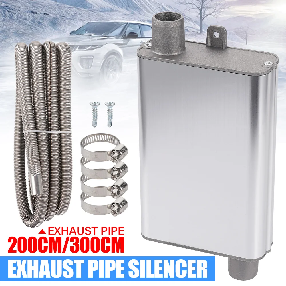 

200/300 cm Car Air Diesel Heater Stainless Steel Exhaust Pipe 24mm Large Aluminum Alloy Muffler Kit for Weber Speechbach