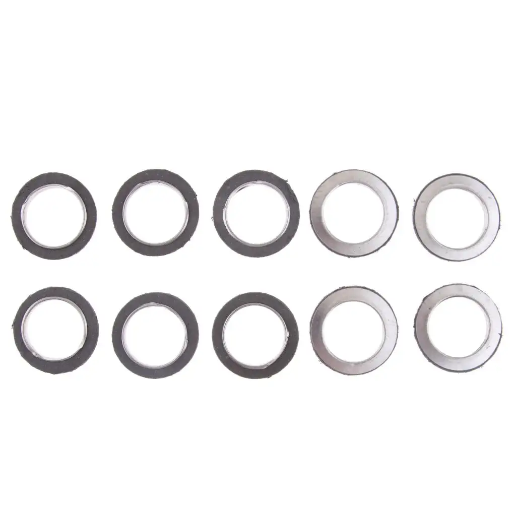 10x Metal Motorcycle Exhaust Pipe Gasket Rings for Yamaha 100cc/150cc/125cc Scooters ATV