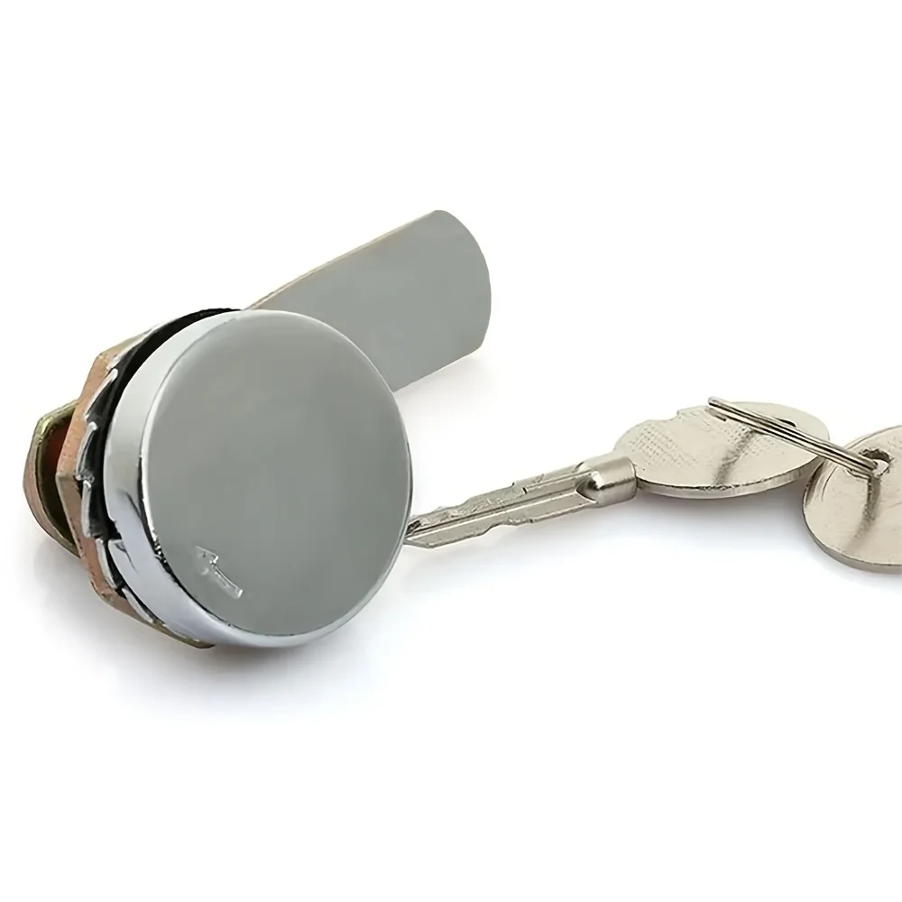 Lucchetto con lucchetto a camma durevole e affidabile da 16 mm per fissare: porte, armadi, cassette postali e cassetti - Viene fornito con 2 chiavi