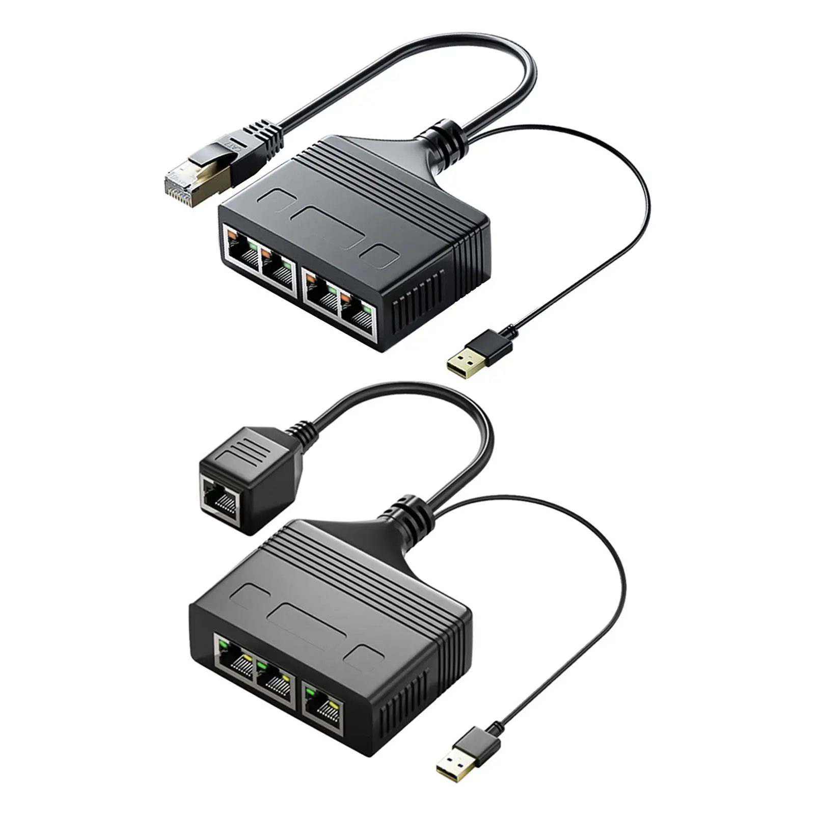 RJ 45 Ethernet Splitter Cable RJ 45 Splitter Adapter 1000Mbps LAN Network Cable 1 to 4 Port Cable for Cat5 Cat5E Durable Simple
