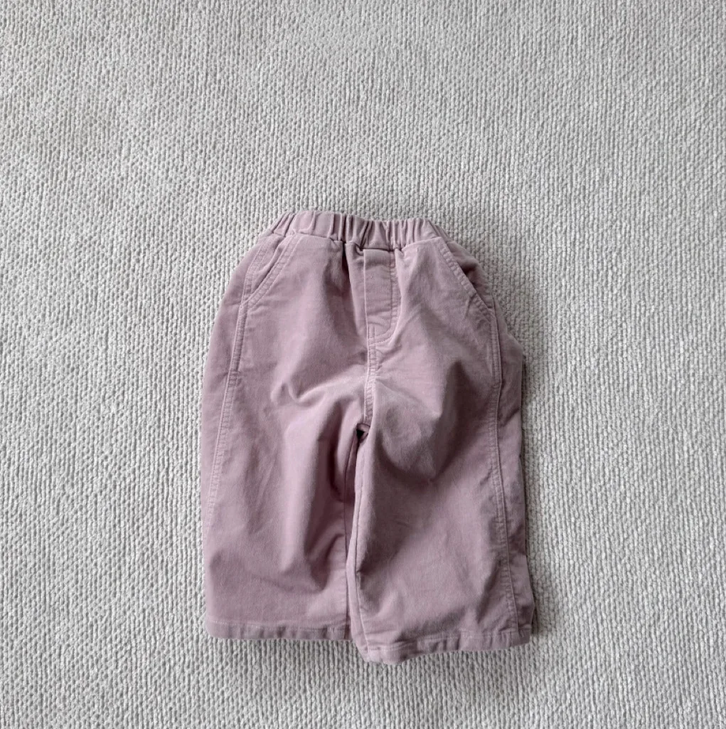 2026 ربيع جديد الأطفال فضفاض سراويل جينز الصلبة بنين بنات سراويل تقليدية طفل تنوعا مرونة الخصر الجينز الاطفال الملابس