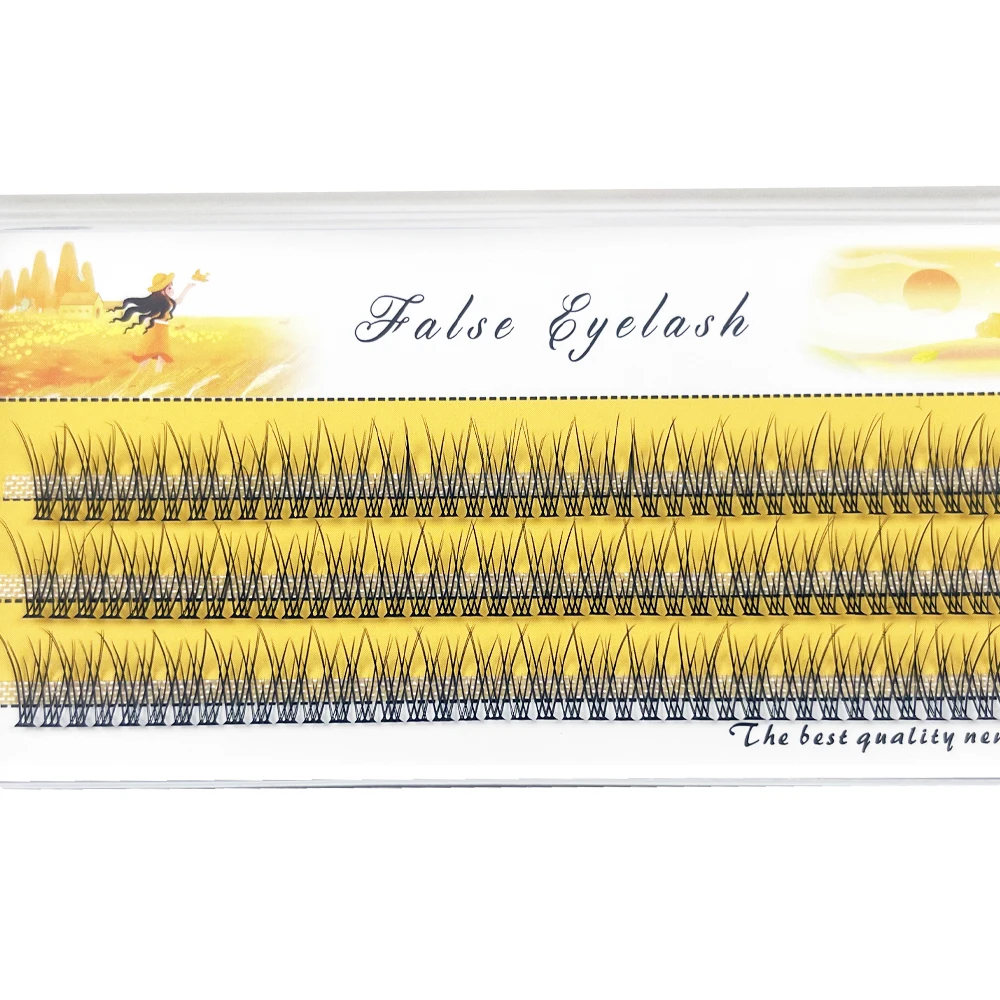 120 Cluster Fish tail Eyelashes Russian individual Eyelash Bunches Natural Eyelash Extension Makeup Tool Lashes Wholesale