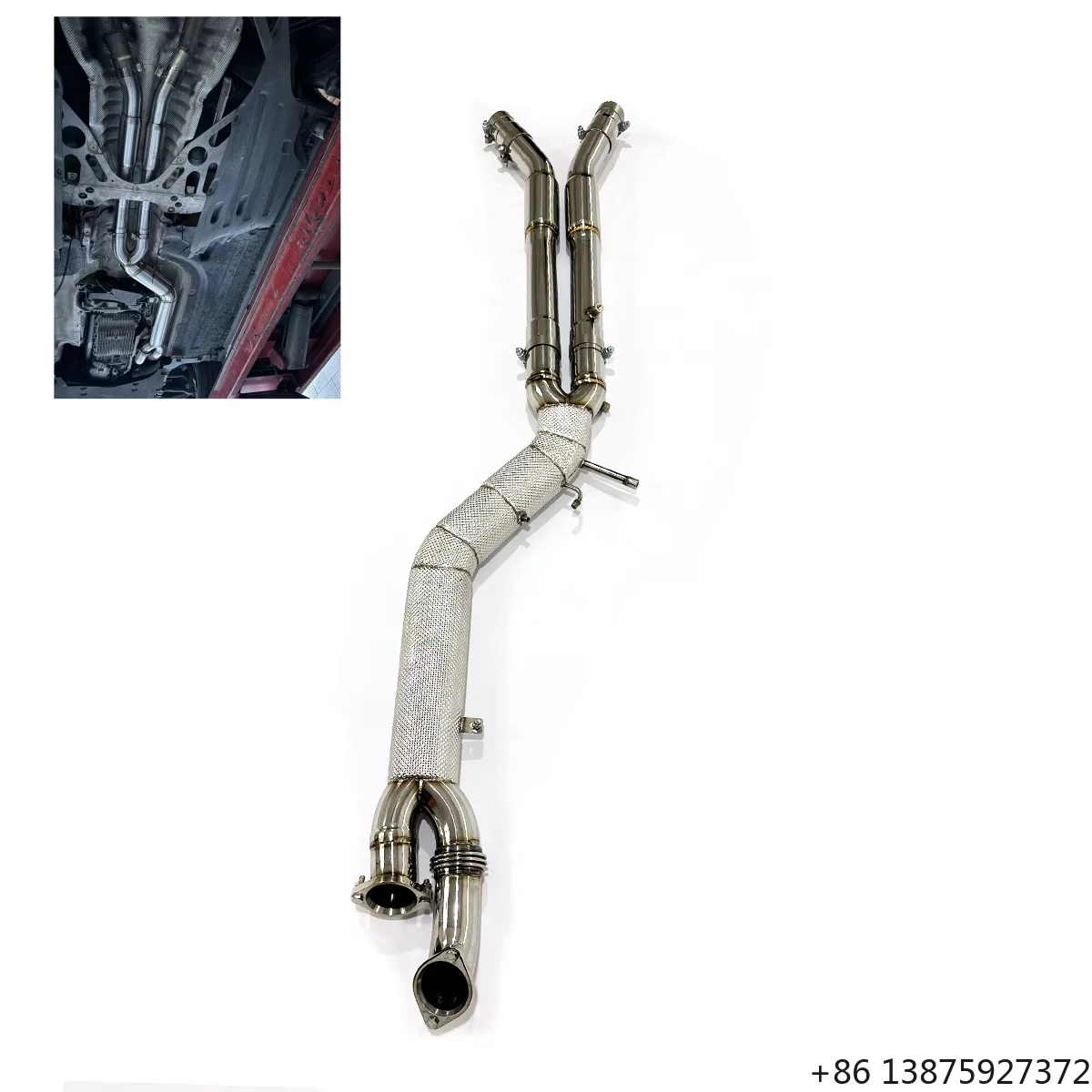 

4" Single Midpipe for G80 M3 G82 M4 Performance Exhaust Mid Pipe With Resonator Single Midpipe