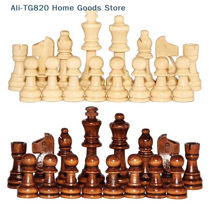 [TG820]32Pcs/Set 2.2 Inch Wooden Chess Pieces International Word Chess Game Chess Piece Entertainment Accessories