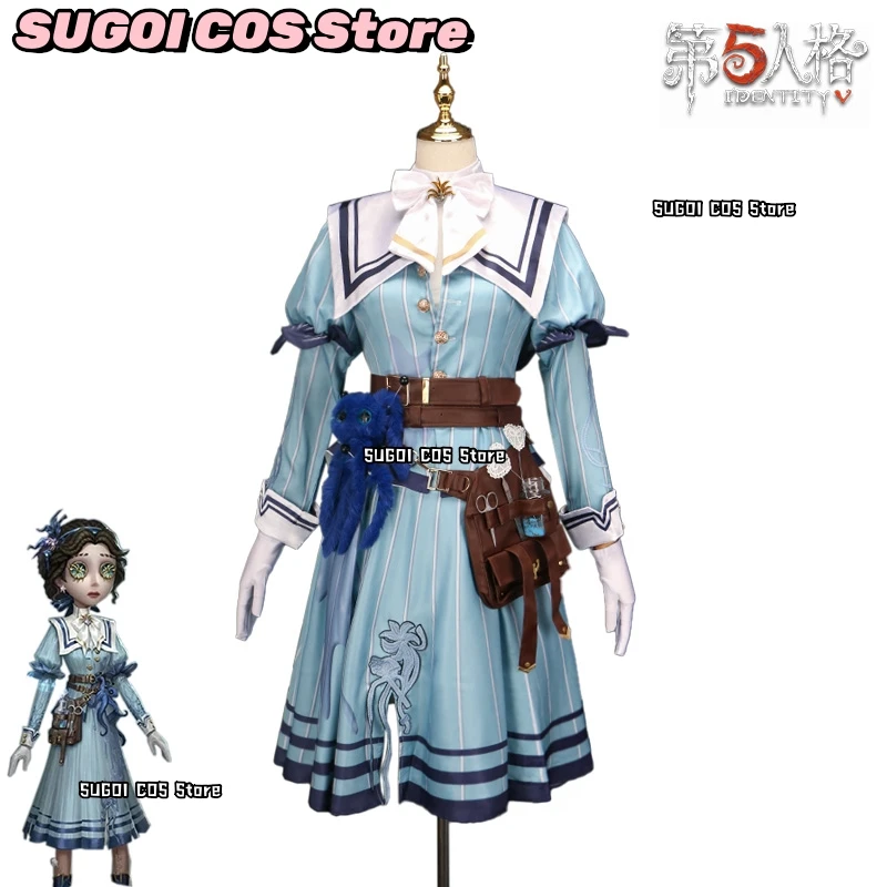 الزهور الأبدية تأثيري حلي القرون الوسطى الأزرق المرأة فستان ازياء أنيمي القانون الخامس طبيب دور بلانغ شعر مستعار حذاء الدعامة دعوى xs-2xl