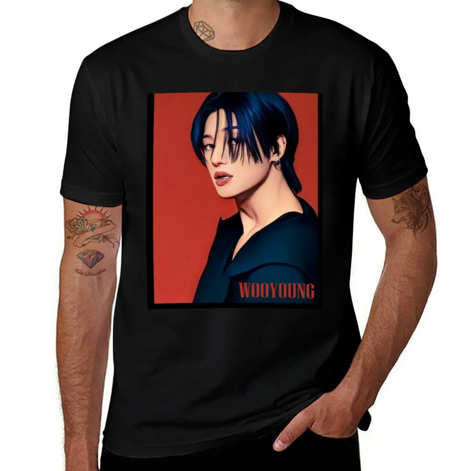 

Ateez Golden Hour Part 2 Wooyoung 2 T-Shirt Streetwear Print Tee Shirt