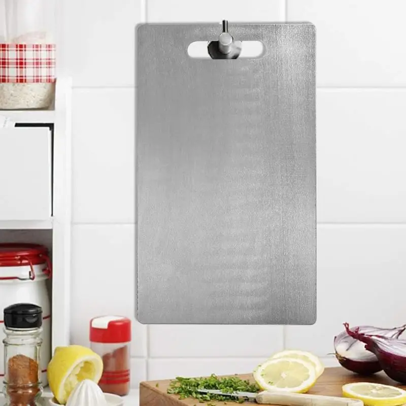 Kitchen Titanium Cutting Board Double-Sided Thicken Chopping Board 304 Stainless steel Food Grade Meat Fruits Vegetables Board