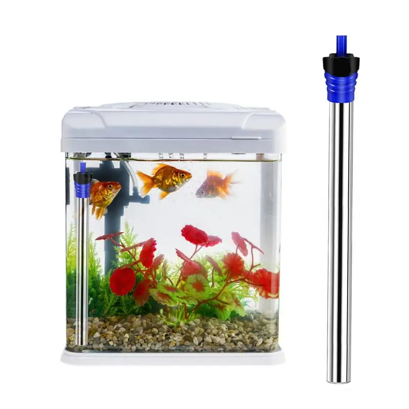 Submersible Aquarium Heater 50-500W Stainless Steel Turtle Tank Heater Safe Water Heater Waterproof Tank Heater for Coral