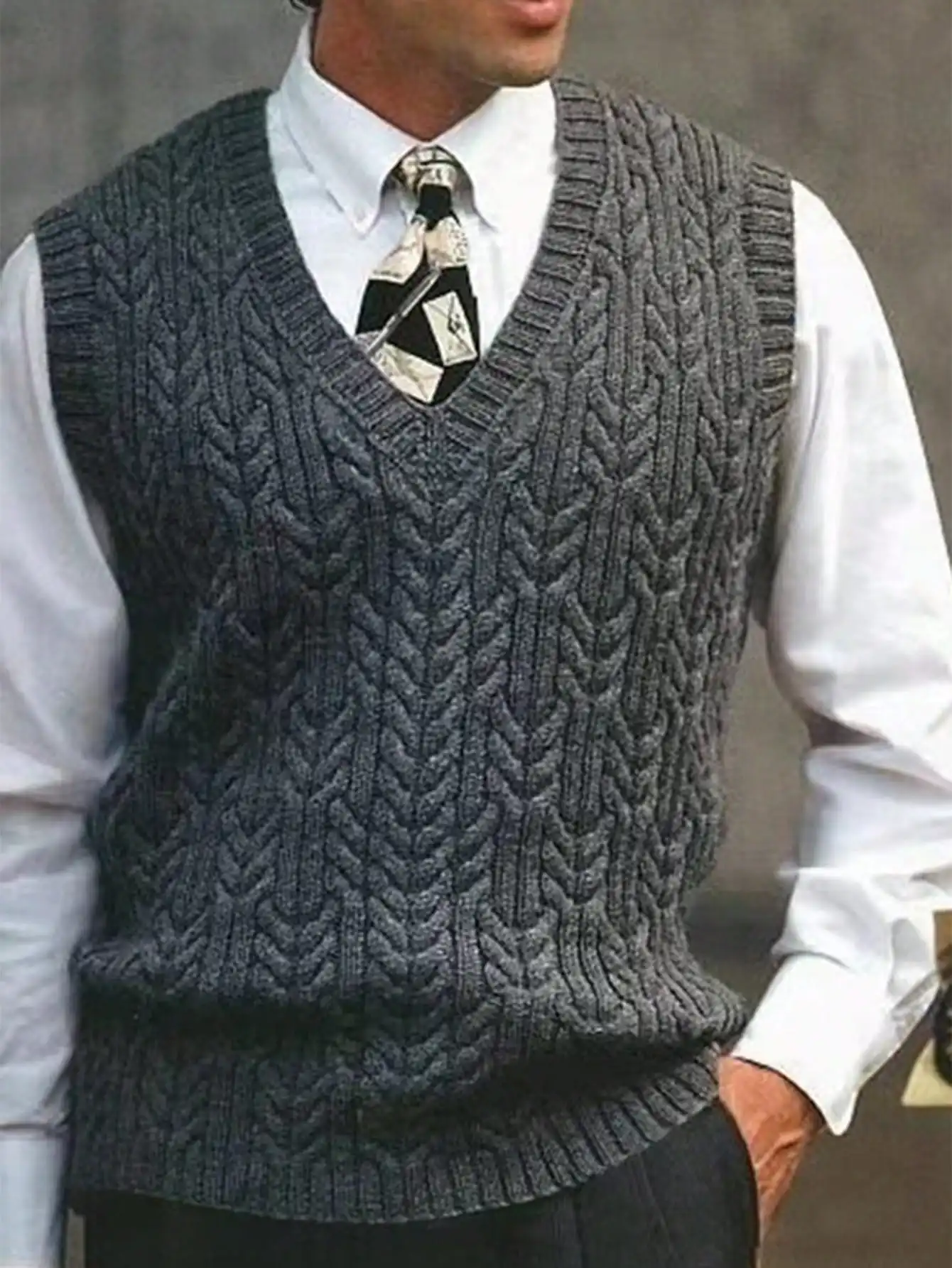 

Лето 2025 г., новый плетеный вязаный свитер в европейском и американском стиле с v-образным вырезом, жилет