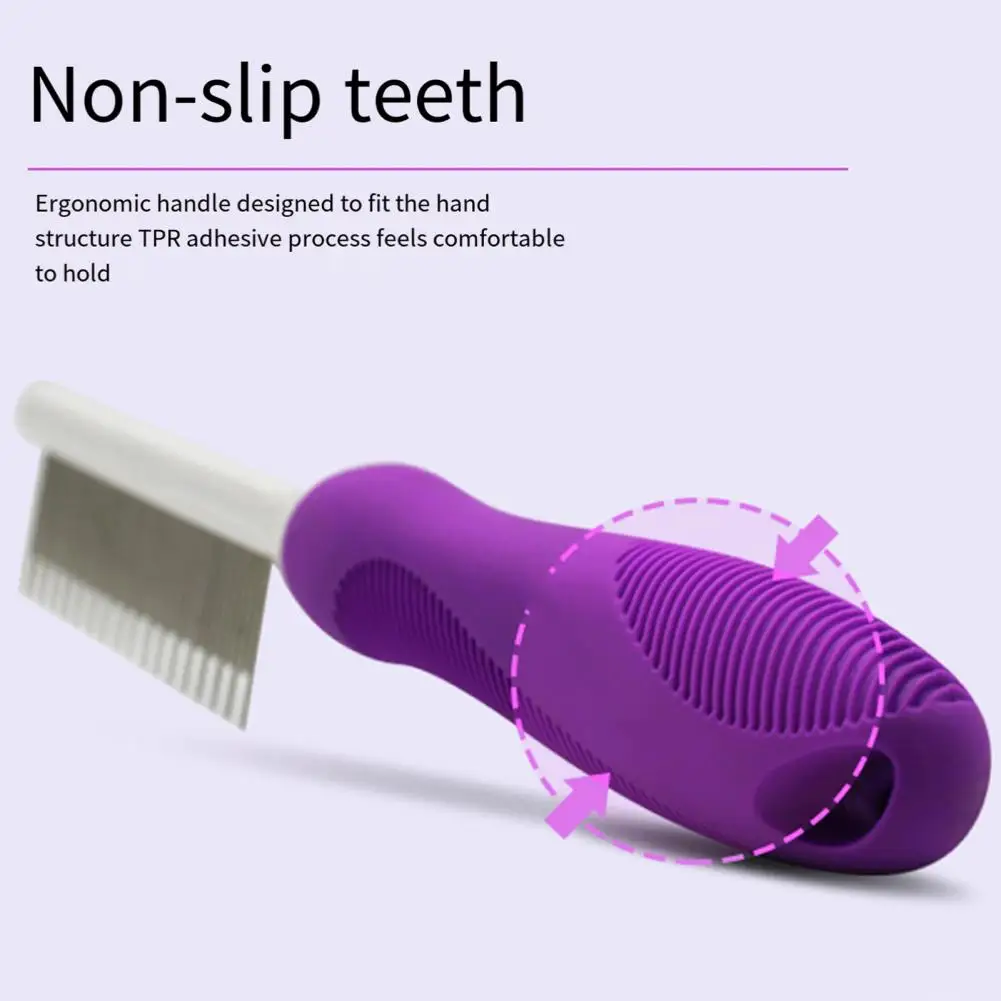 

Comfortable Pet Deshedding Brush Stainless Steel Dematting Fur Rake Comb for Dogs Cats Painless Removal for Medium for Pets