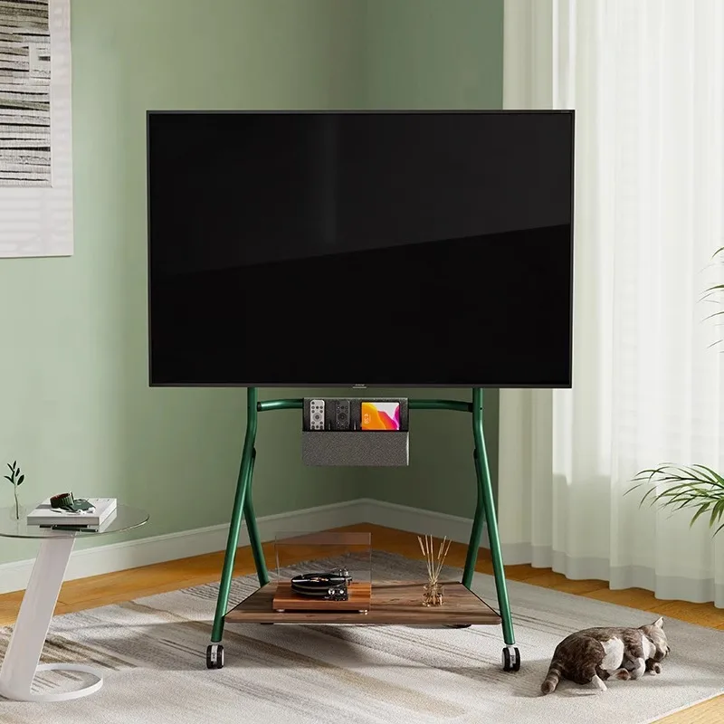 Mobile TV Stand TV Mount Floor Stroller Universal Stand Suitable for 55/65/75/85 inches