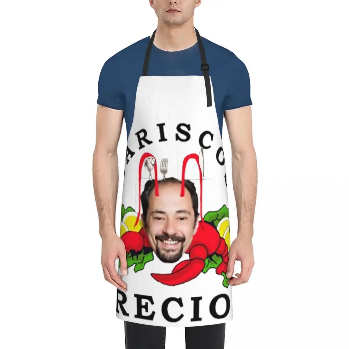 Antonio Recio Delantal Chef Cocina Hornear Tablier Babero Sin Mangas Limpieza De Cocina Delantal para Mujeres Hombres Jardinería