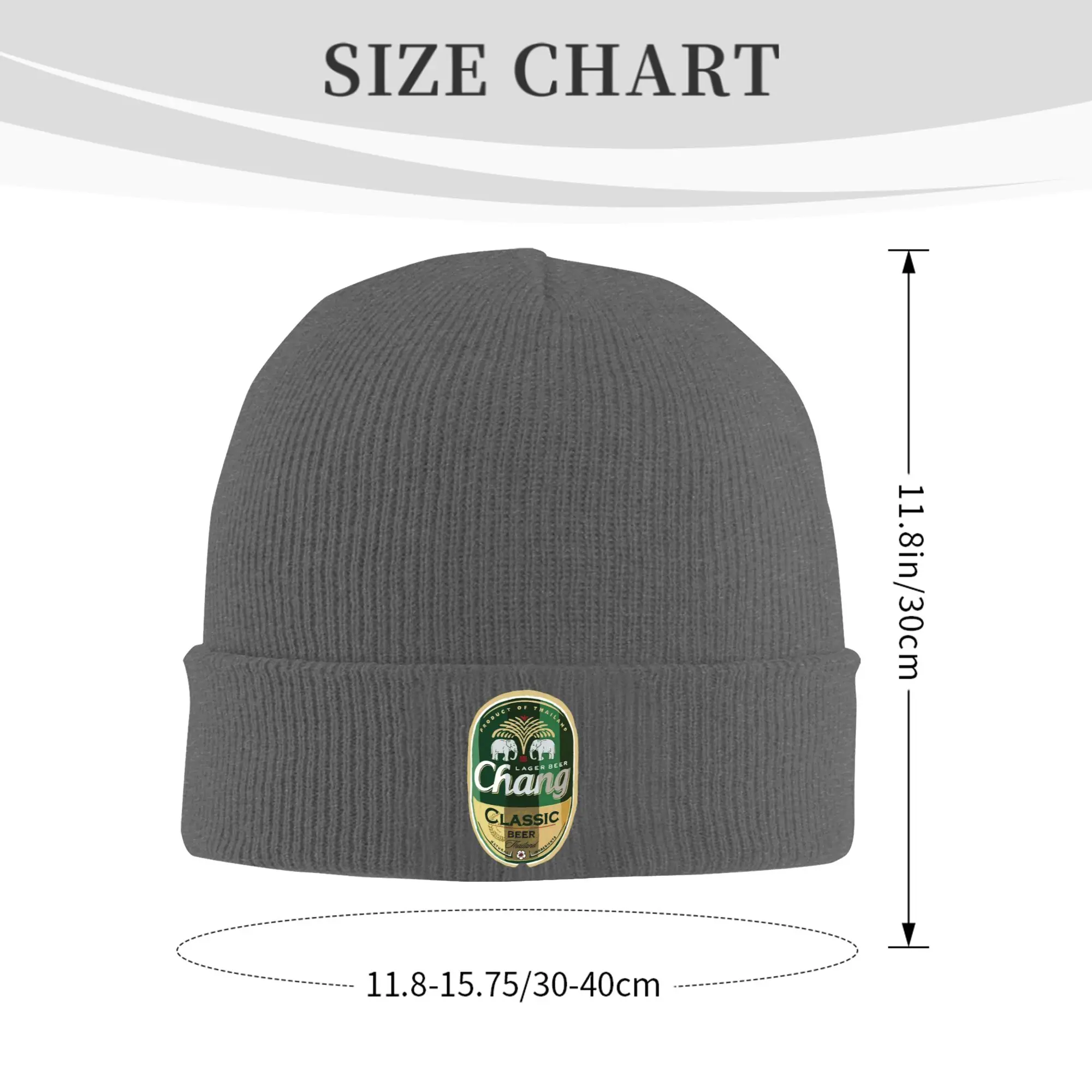 Thai Chang Beer Label Winter Skullies Beanies Hat Warm Autumn Knitted Hats Bonnet Caps for Women Men