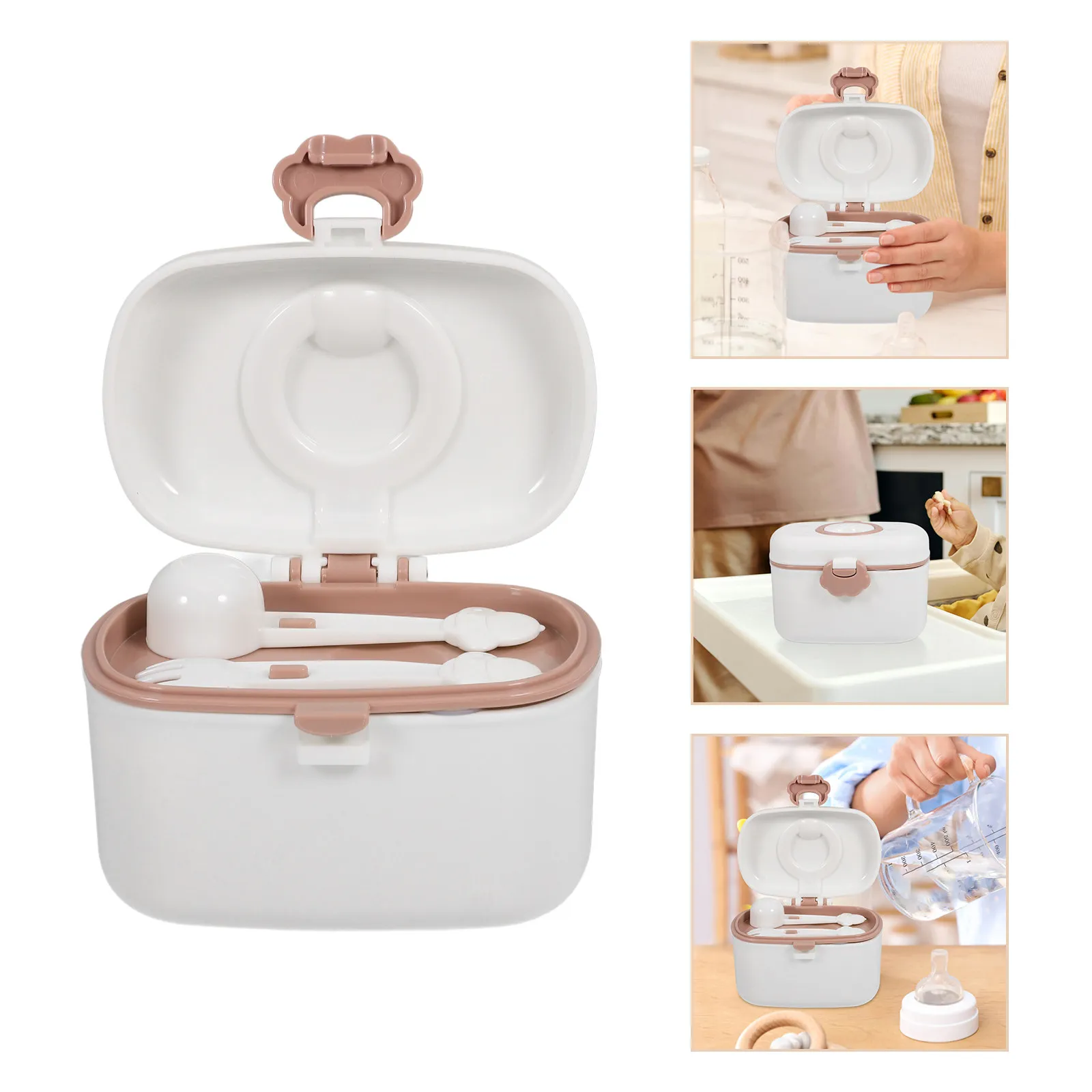 

Диспенсер для детских смесей, портативный контейнер для молочной смеси, дорожный контейнер для хранения смеси, большая емкость с ложкой для кормления детей