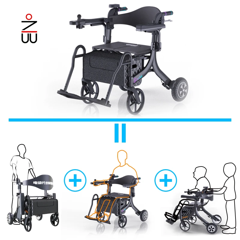 Mobilidade elétrica idosos walker poder rollator interior rollstuhl