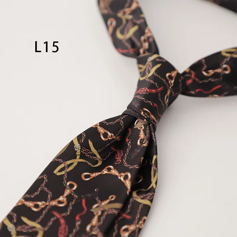 2025 جديد خمر رجل عادية الباندا الحصان مرساة مطبوعة ربطات العنق شهم ارتداء اليومي رابطة عنق اليدوية 8 سنتيمتر البني الكاكي Cravat #6