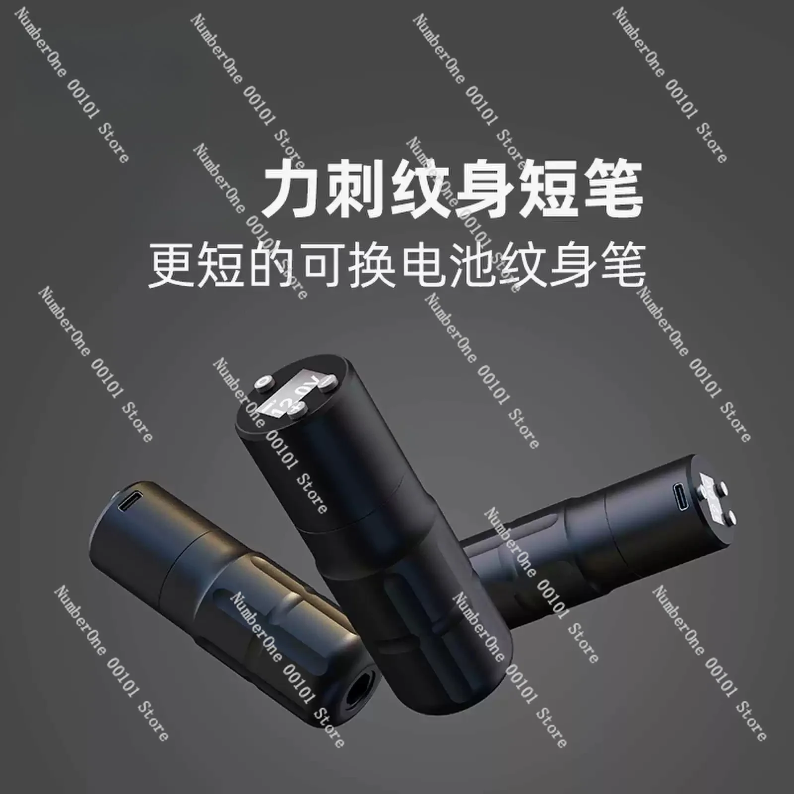 Short Pen Tattoo Machine Brushless Motor Replaceable Battery Wireless Rotary Liner Shader All In One Portable Professional