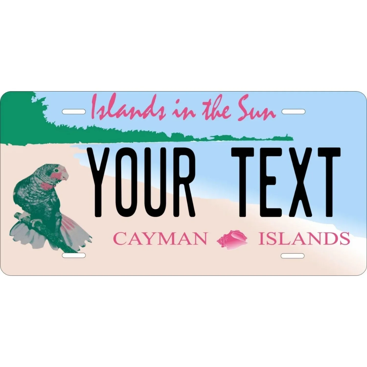 Cayman Islands In Sun Vintage Metal Decorative Plaque Home Wall Decor Waterproof Dustproof (Decor Only)