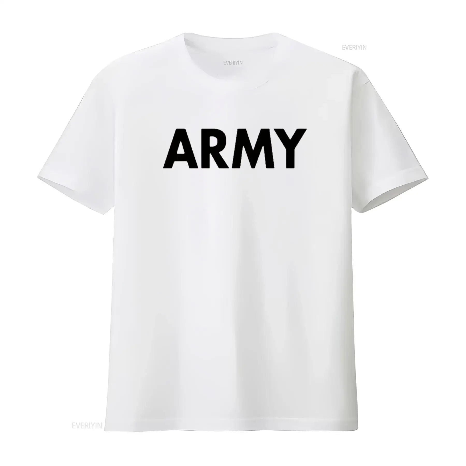 

Армейская мужская футболка S, военная тренировка, снаряжение для тренировок, ветерани, семейная поддержка, мотивация, белый, 4X, большой