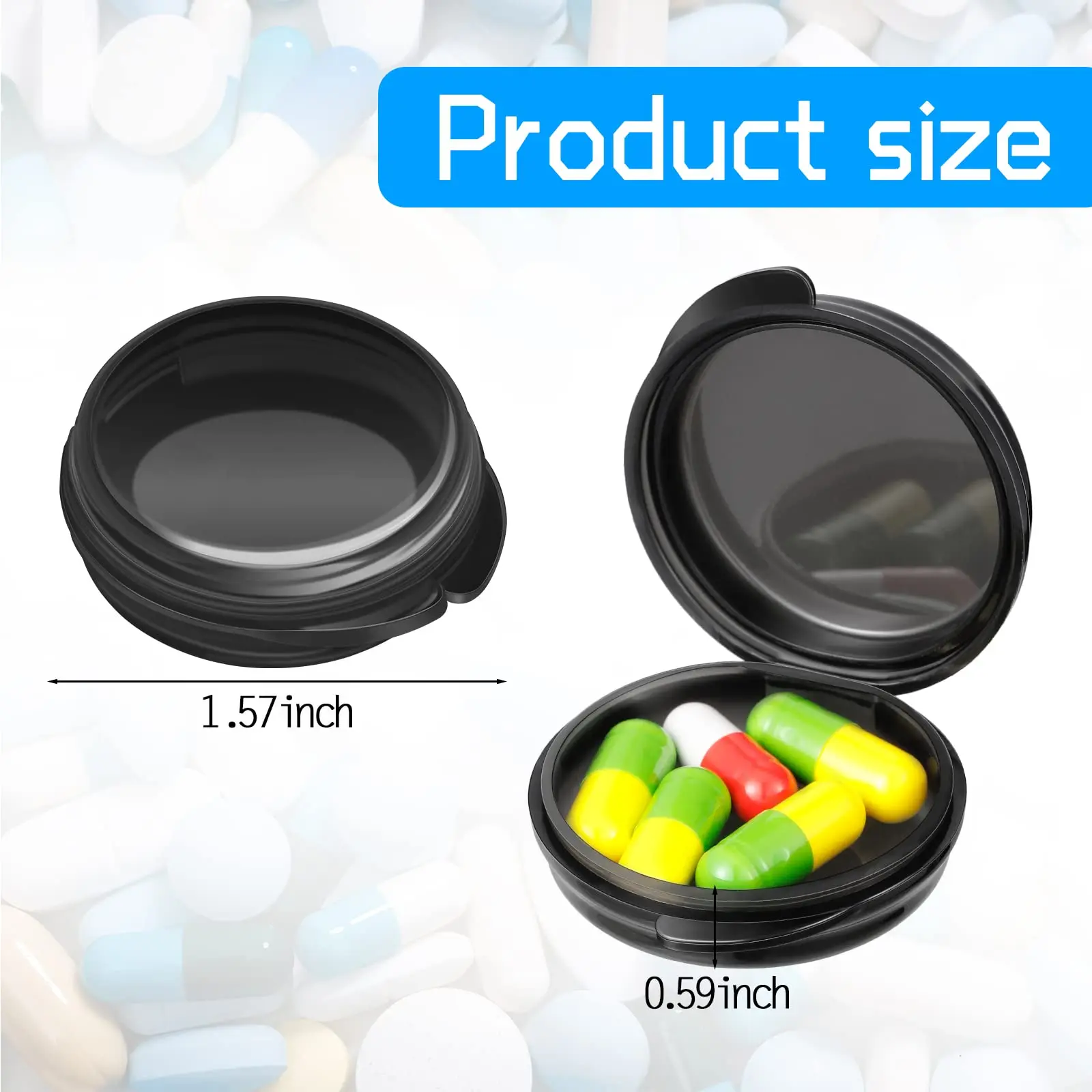 6-200 pacotes pequena caixa organizadora de comprimidos, recipiente de comprimidos de viagem portátil diário caso de medicina titular para armazenar óleo de peixe, vitamina