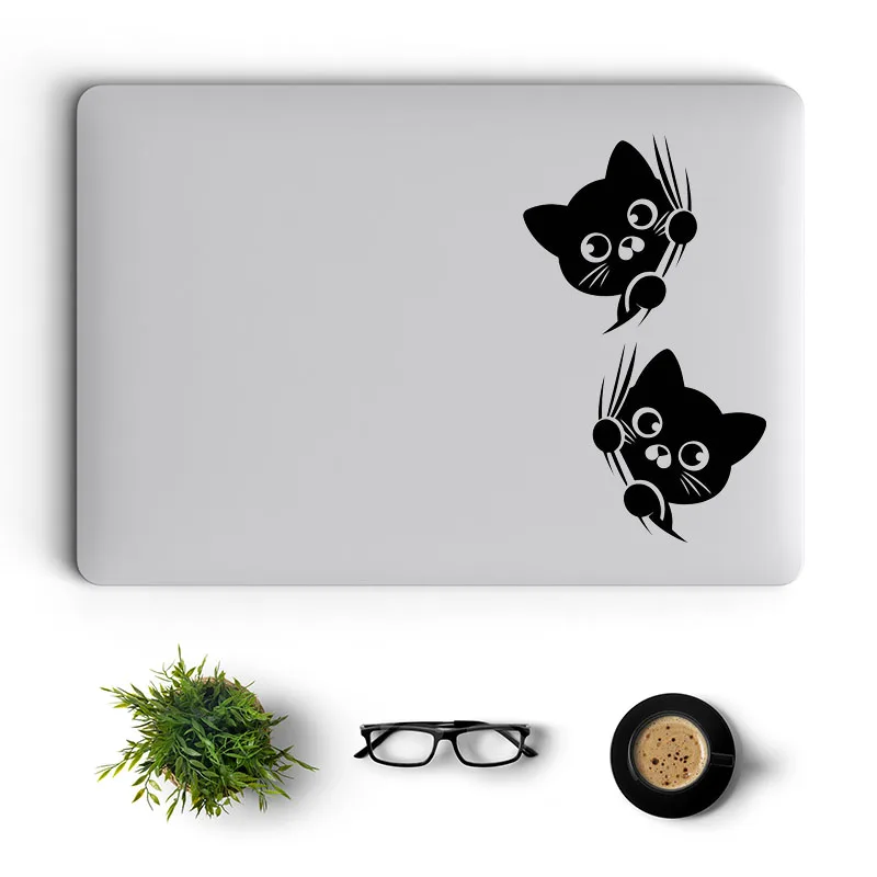 Cute Kittens Vinyl Creative Laptop Skin Sticker for Macbook Decor 13