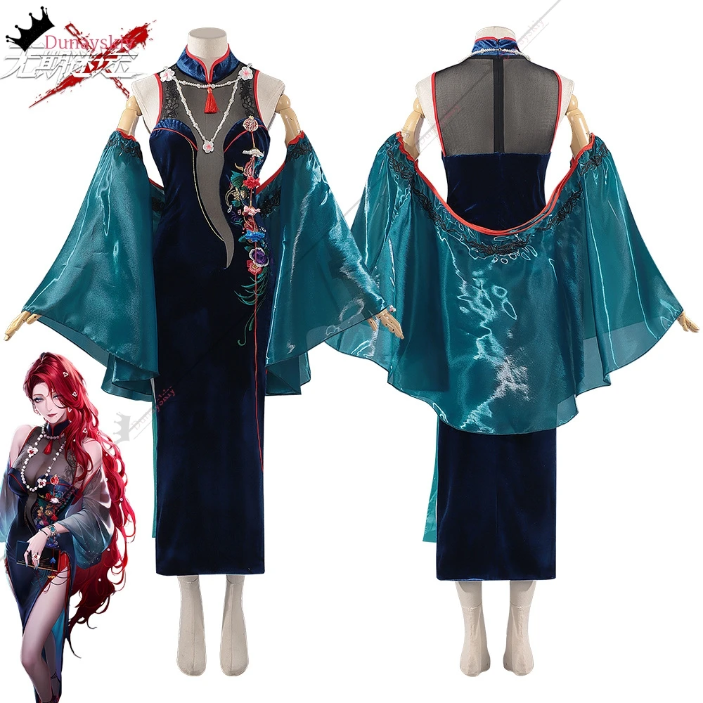 لعبة الطريق إلى أي مكان كابيرنت تأثيري حلي النمط الصيني شيونغسام فستان ريترو فستان كابيرنيت لعب الأدوار شعر مستعار الأحذية الدعاوى 3xl