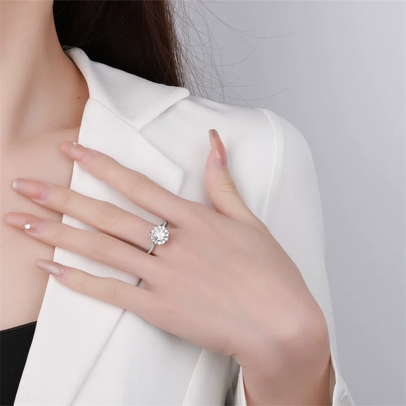 

ZFSILVER Серебро s925, модное изысканное модное роскошное кольцо с муассанитом и звездой принцессы для подвесок, женские вечерние ювелирные изделия, подарки MSJ075