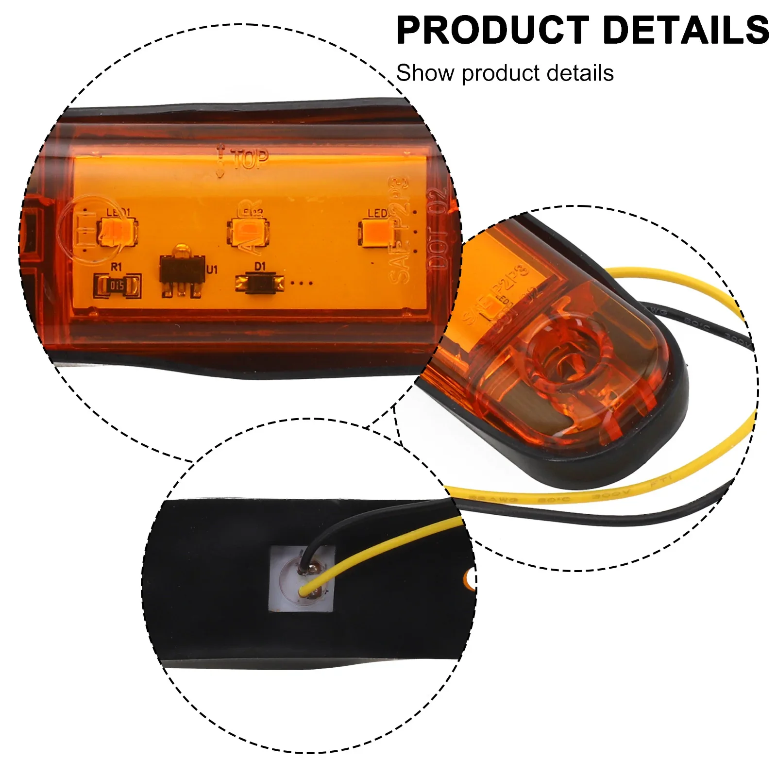 Luci per auto 12V 24V LED impermeabile camion Van luce laterale luci di avvertimento per rimorchio camion roulotte luce di posizione laterale