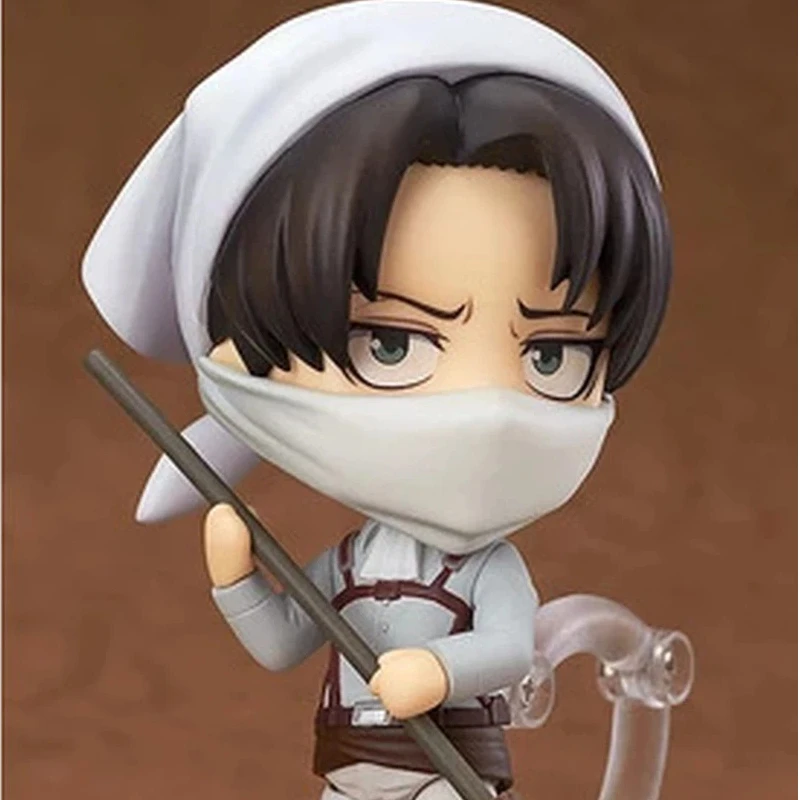 10cm Anime Nendoroid Attacking Giants Levi 417 Interchangeable Face Doll Collectible Action Figure Model Toy Ornaments Fans Gift view 2
