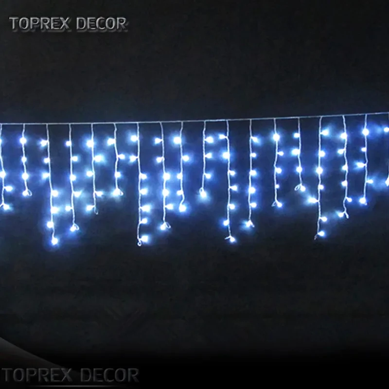 IP65 Waterproof PVC RGB White Green Yellow Red Blue LED Icicle Strip String Lights Christmas Lighting for Buildings Outdoor