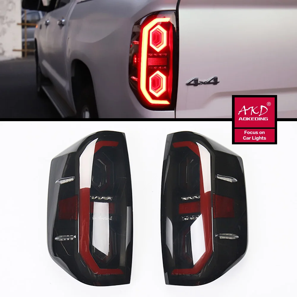 Taillights For 14-20 Toyota Tundra sequoia Tail Light LED DRL Style Running Signal Brake Reversing Parking Lighthouse Facelift