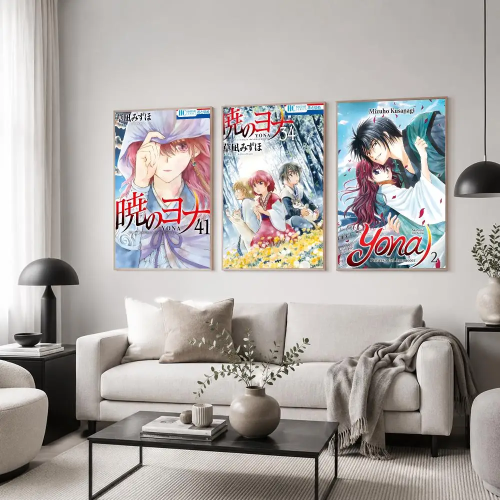 Manga Akatsuki no Yona Poster Classic Poster HD Art Sticky Wall Waterproof Home Living Room Bedroom  Aesthetic Decoration